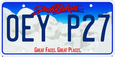 SD license plate 0EYP27