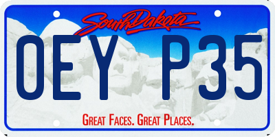 SD license plate 0EYP35