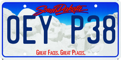SD license plate 0EYP38
