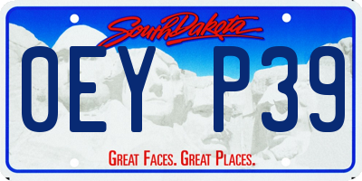 SD license plate 0EYP39