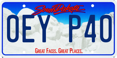 SD license plate 0EYP40