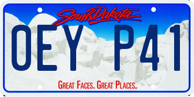 SD license plate 0EYP41