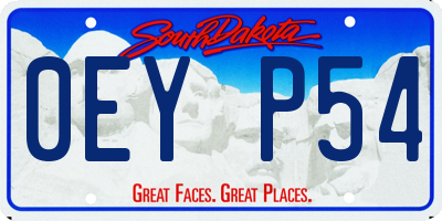 SD license plate 0EYP54
