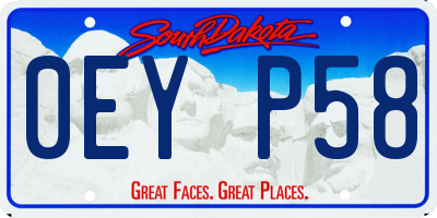 SD license plate 0EYP58