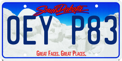 SD license plate 0EYP83