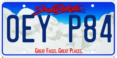 SD license plate 0EYP84
