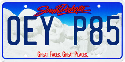 SD license plate 0EYP85