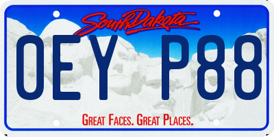 SD license plate 0EYP88