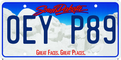 SD license plate 0EYP89