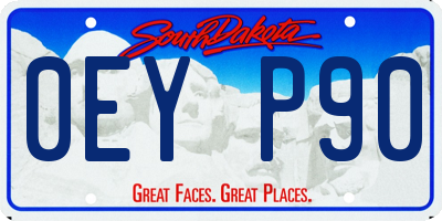 SD license plate 0EYP90