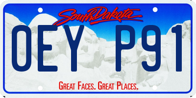 SD license plate 0EYP91