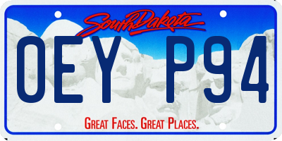 SD license plate 0EYP94