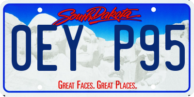 SD license plate 0EYP95