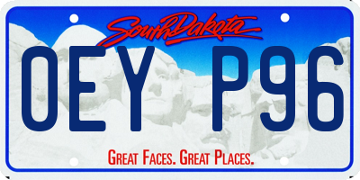 SD license plate 0EYP96