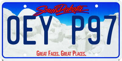 SD license plate 0EYP97