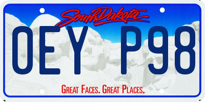 SD license plate 0EYP98