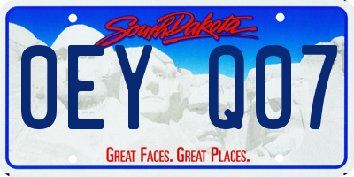 SD license plate 0EYQ07
