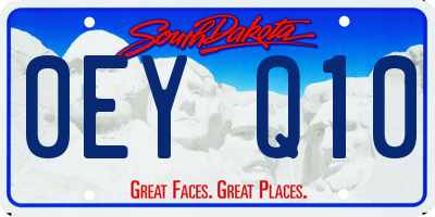 SD license plate 0EYQ10