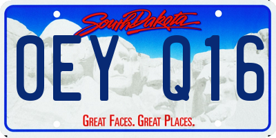 SD license plate 0EYQ16