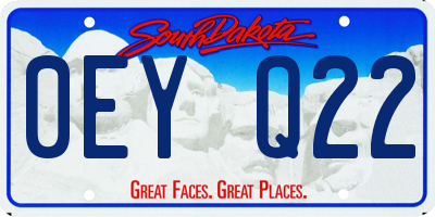 SD license plate 0EYQ22