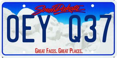 SD license plate 0EYQ37