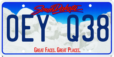 SD license plate 0EYQ38