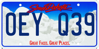 SD license plate 0EYQ39