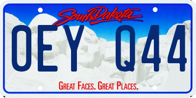SD license plate 0EYQ44