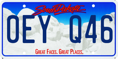 SD license plate 0EYQ46