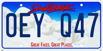 SD license plate 0EYQ47