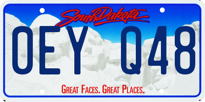 SD license plate 0EYQ48