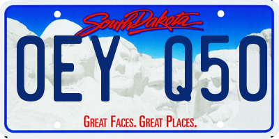 SD license plate 0EYQ50