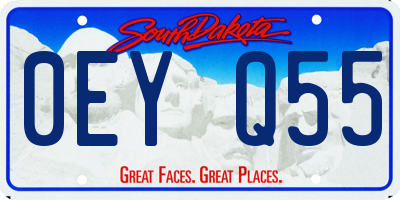 SD license plate 0EYQ55