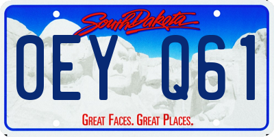SD license plate 0EYQ61