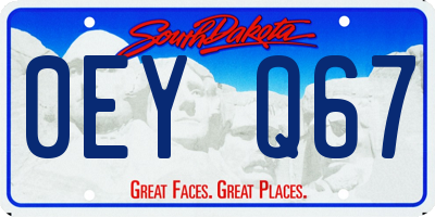 SD license plate 0EYQ67