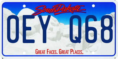 SD license plate 0EYQ68