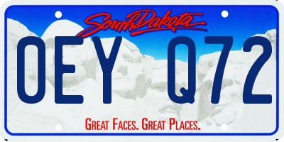 SD license plate 0EYQ72