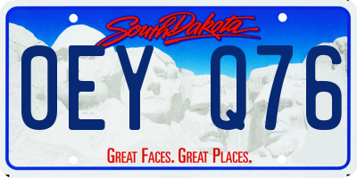 SD license plate 0EYQ76