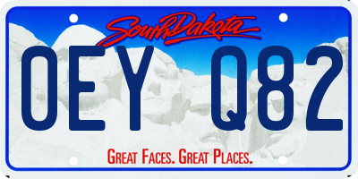 SD license plate 0EYQ82