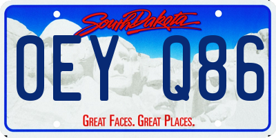 SD license plate 0EYQ86