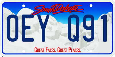SD license plate 0EYQ91