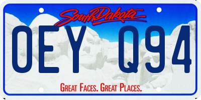 SD license plate 0EYQ94