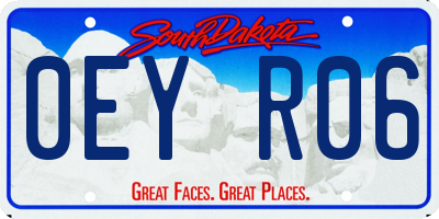 SD license plate 0EYR06