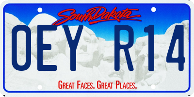 SD license plate 0EYR14
