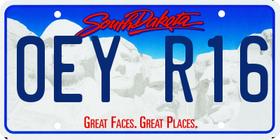 SD license plate 0EYR16