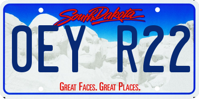 SD license plate 0EYR22