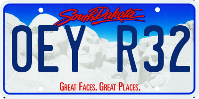 SD license plate 0EYR32
