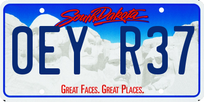 SD license plate 0EYR37