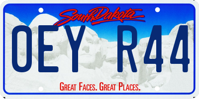 SD license plate 0EYR44