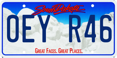 SD license plate 0EYR46